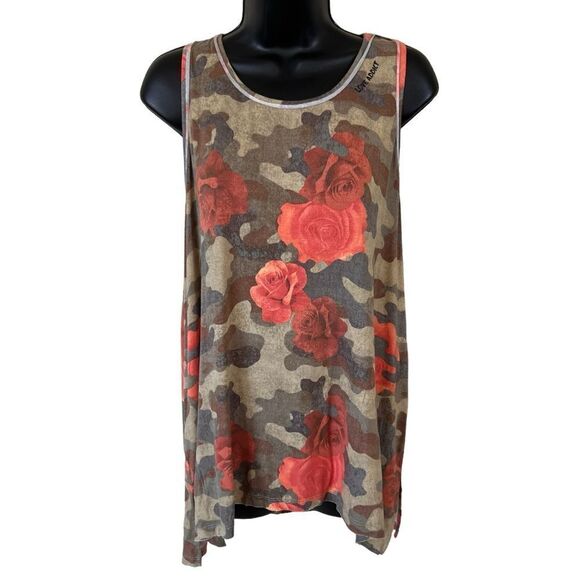 2pc Peace Love World “I Am Blessed” Velvet Bomber Jacket & Floral Camo Tank Set - Picture 9 of 16